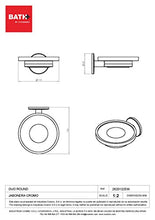 Bath + Duo round – Portasapone 11 x 13 x 5,5 cm cromato/cromato