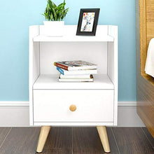 ZhuFengshop Comodino Comodino, Comodino Comodino con Cassettiera, Armadietto da Comodino Comodino Side Table (Color : White)