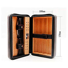 SMEJS Leggero humidor Portatile - Cigar Box in Pelle umidificatore da Viaggio Vassoio Estraibile (Color : Black)