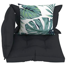 Cuscino spalliera per divani, Cuscini per Divani su Pallet, 4 pz, Antracite in Tessuto, Antracite e Verde