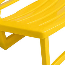 SKM Sedie Pieghevoli da Spiaggia per Bambini 4 pz Plastica Gialla