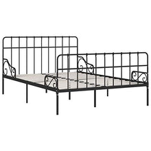 SKM Giroletto con Doghe Nero in Metallo 160x200 cm (25.7kg)