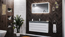 Mobile bagno granito G654 Damo 100cm,1 foro, bianco lucido, specchio