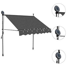 E E-NICES Tenda da Sole Retrattile Manuale con LED 150 cm Antracite