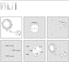 WZDD Specchio Ingranditore da Parete con Luce LED, Specchio da Trucco Ingrandimento X10, Doppio Lato Specchio da Parete Bagno, Rotazione a 360°