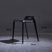 DIEDZ Sgabello per Scarpe Sgabello Alto per Il Tempo Libero Sedia da Pranzo Moderna Moda Cavallo Semplice Designer Nordico Creativo Sala da Pranzo Sgabello per la casa (Colore: Nero)