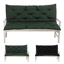 Maalr Cuscino Imbottito per Panca da Giardino, Cuscino con Schienale per Panca, Soffice e Comodo - per Panchine da Giardino e Dondoli, 100*100*10cm (Verde Scuro)