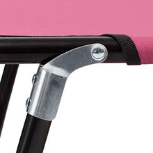 FAMIROSA Lettino Prendisole Pieghevole in Acciaio Rosa