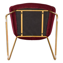 WOLTU BH246bd-6 Poltrone Moderne Imbottite Sedie da Pranzo con Braccioli in Velluto 6 Pezzi Bordeaux