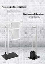 King Home P1407429/C Piantana Portasciugamani 2 Bracci, Grigio Tortora