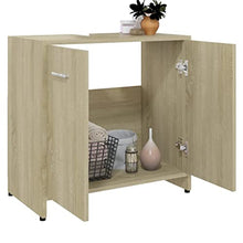 Armadio da bagno in rovere Sonoma 60x33x58 cm