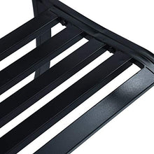 Tidyard Panchina da Giardino 125 cm Nera in Acciaio