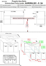 COMPOSIZIONE BAGNO Linea Wendy da 80CM. Mobile Sospeso + Lavabo + Specchio + Lampada Led