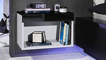 elb Due Comodini Design sospesi o a Terra. Frontali in 12 Colori a Scelta. Anche con con luci a LED. Modello Giga (Nero Lucido)