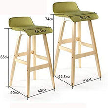 LWW Sedie, Sgabelli Sgabelli Retrò Sedia Da Bar, Sgabelli, Sgabelli Seggiolone, Legno Moderno Minimalista Back Home,Grigio,41X42.5X74 CM