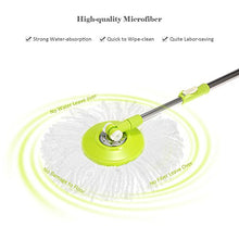 SSAYY Spray Mop Stock Spin Mop 360 Mop E Secchio Rotanti Magic Roll Mop Rotante Facile da Strizzare con 2 Testine in Microfibra