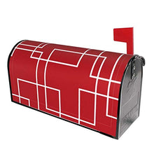 Moderno rosso e bianco geometrico unico progettato magnetico cassetta postale copre la copertura cassetta postale per giardino giardino giardino giardino decorazione dimensioni standard 51x48 pollici