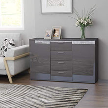 vidaXL Credenza Grigio Lucido 120x35,5x75 cm in Truciolato
