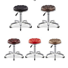 JBTM Sgabello Girevole Girevole in Altezza Regolabile con Ruote, per Ufficio, Bar, Salone, Massaggio, Lavoro e Cucina,Marrone