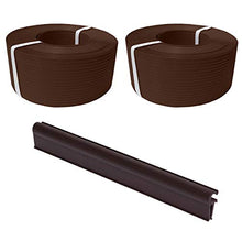 Thermoplast® - 2 strisce di protezione per recinzioni, 9,5 cm x 52 m, colore: marrone, 19 cm x 10 pezzi