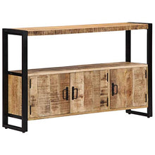 vidaXL Armadietto con 3 Ante e 1 Scomparto Robusto Rustico Lucidato Mobile Basso Credenza Arredamento 120x30x75 cm Legno Massello di Mango