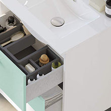 Randalsa Mobile Nexo 60 cm | Verde | 61 x 61 x 46 cm | Mobile con 2 cassetti + lavabo in Ceramica