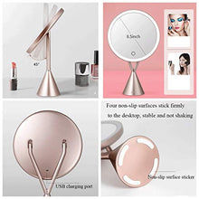 Specchio for Vanità A LED, Specchio di Bellezza, Specchio da 8,5 Pollici, Specchio for Vanità Ricaricabile con Luce, Luce su Un Tocco, Interruttore Tattile, Utilizzato for I Regali di Compleanno