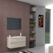 Mobile Bagno Completo Lavabo Specchio Led Harmony 80CM CERAMICHEMIRANDA-Frassino Tranchè