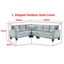 Silvotek Coperture per divani da Giardino a Forma di L - coperture per arredo Giardino a Forma di L,210D copridivano per Esterno a Forma di L