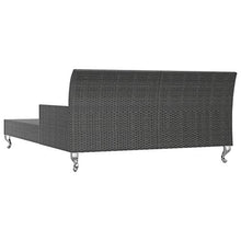 Tidyard Lettino Prendisole Matrimoniale Rattan,Lettino Prendisole per 2 Persone con Cuscini in Polyrattan Nero,Lettino Prendisole Doppio,Lettino da Sole Matrimoniale,Lettino da Giardino Matrimoniale