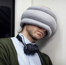 OSTRICHPILLOW Light - Cuscino da viaggio | Cuscino per aereo, cuscino da viaggio per auto, ufficio, pisolino | Accessori da viaggio per uomo e donna (Blue Reef)