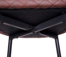 Sgabello Vintage con poggiapiedi HWC-H79 Metallo Tessuto Marrone