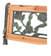 Panca da giardino in legno a 3 posti, con gambe in ghisa