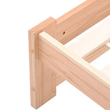 Letto in legno massiccio con testiera e rete a doghe, naturale (200 x 140 cm)