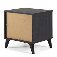 VS Venta-stock Comodino Koln 2 cassetti Color Nero/Legno, 45 cm (Larghezza) 40 cm (profondità) 51,4 cm (Altezza)