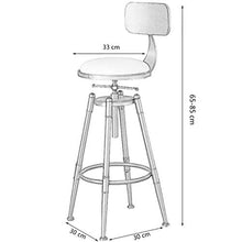 Sedia da Pranzo Sgabelli Alti Sgabelli da Bar Sgabelli da Bar girevoli Sgabelli Alti Schienale in Ferro battuto Sedie da Bar per Uso Domestico (65-85 cm)