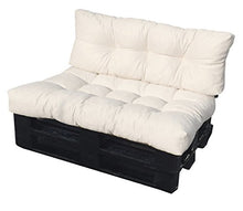 Cuscino per Bancale 120x80x15 cm - Cuscino per Seduta Divano Pallet di legno - COLORE PANNA