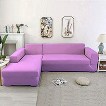 Zhongdalian Copridivano Chaise Longue Elasticizzato- Copridivano Angolare in Poliestere Fodera per Divano a Forma di L (2 Pezzi, 2 + 3 Posti, 145-185 cm + 190-230 cm)