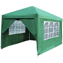 Gazebo Pieghevole Giardino con Teli Laterali E Finestra 3X3 Automatico Fiera (Verde)