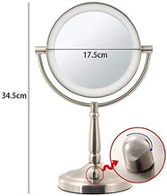 YYHAD - Specchio cosmetico illuminato, specchio per il trucco, per il bagno, specchio da trucco, 1 x / 5 x doppio lato a 360 gradi