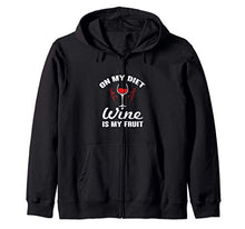 Funny On My Diet Wine Is My Fruit Antioxidant Felpa con Cappuccio