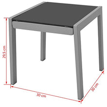 vidaXL Set Lettini Prendisole con Tavolino 3 pz Nero in Alluminio da Giardino
