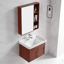 Set da Bagno a Specchio Armadio Combinazione del gabinetto del gabinetto del Bagno di Alluminio dello Spazio del Mobile dello Specchio Semplice Mobili per la casa Decorativi