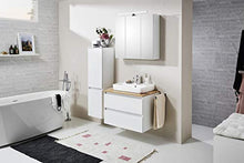 Pelipal 360 Balu Armadietto a Specchio, Legno ingegnerizzato, Lucido Bianco, 70/75/20 cm