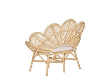 Beliani Panca da Giardino in Rattan Naturale Stile Boho da Giardino Florentine