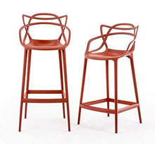 Kartell Masters Stool Sgabello, Tecnopolimero termoplastico Riciclato con Carica Minerale e Trattamento Soft-Touch, Nero, H. 75