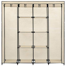Tidyard Guardaroba con 4 Scomparti,Armadio con Scomparti,Crema 175x45x170 cm