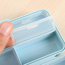 BGSFF Portapillole da Viaggio Fashion Pill Organizer 7 Griglie per ridurre l'odore Dispenser di Pillole mediche Blue Tuba
