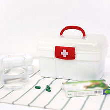 Abuky, scatola di pronto soccorso per la casa, portatile, scatola di plastica, 27,5 x 19 x 16 cm, bianco
