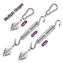HOMPER Kit di Fissaggio per Tenda da Sole, Kit di Fissaggio per Parabrezza in Acciaio Inox Resistente per Parabrezza e Triangolo, rettangolo, Parasole Accessori per Fissaggio a Vela